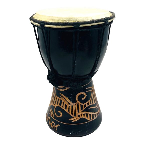 Handmade Small Djembe Drum 8" Tall  x 5.25" Wide - Picture 6 of 7